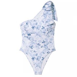 New! Victorias Secret bow one shoulder floral print swimsuit 37154